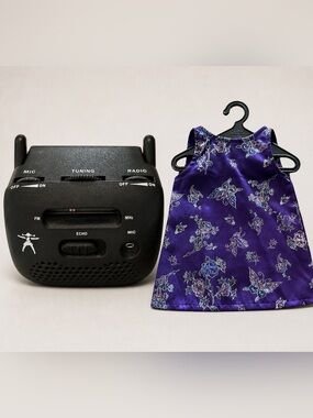 American Girl Doll Purple Butterfly Dress & Karaoke Machine - READ